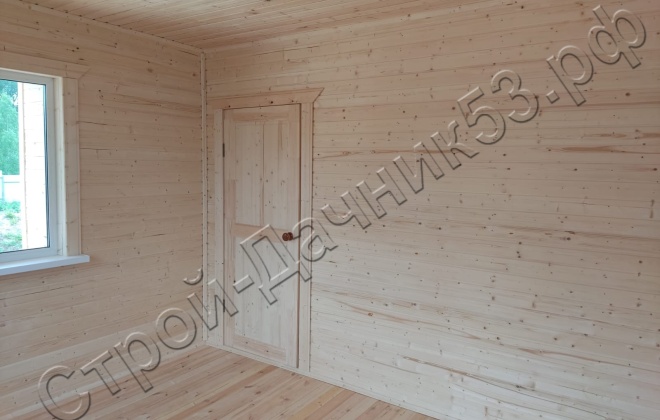 4 Каркасно-щитовой дом  Д-19, 6х6м, 36 М², Московская область, Шаховской район, ДНП Рождествено-2 (1)